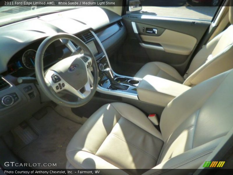 White Suede / Medium Light Stone 2011 Ford Edge Limited AWD