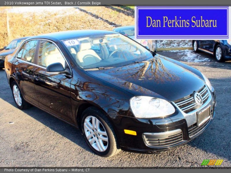 Black / Cornsilk Beige 2010 Volkswagen Jetta TDI Sedan