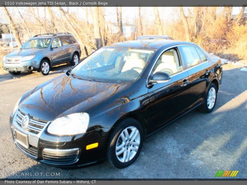 Black / Cornsilk Beige 2010 Volkswagen Jetta TDI Sedan