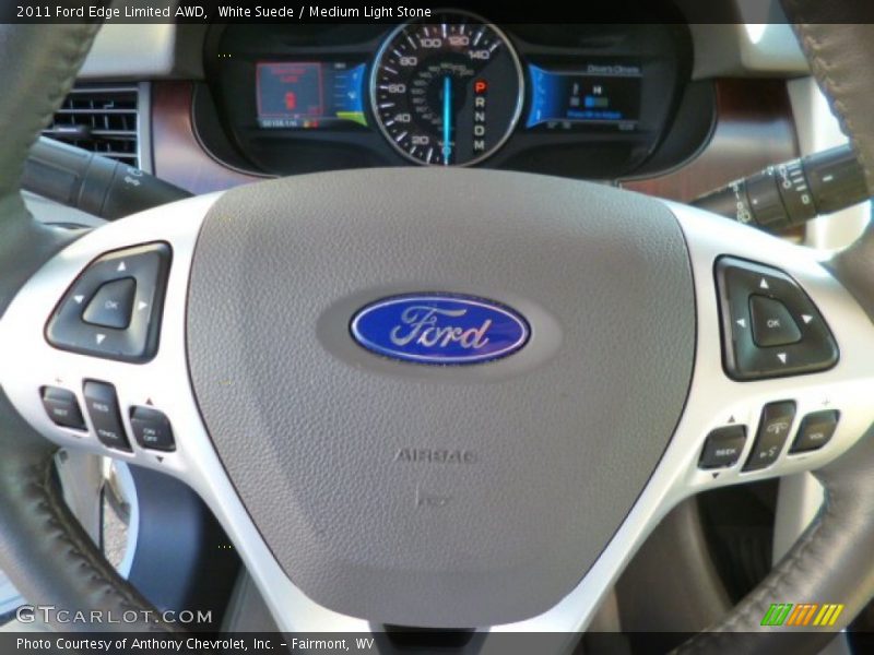 White Suede / Medium Light Stone 2011 Ford Edge Limited AWD