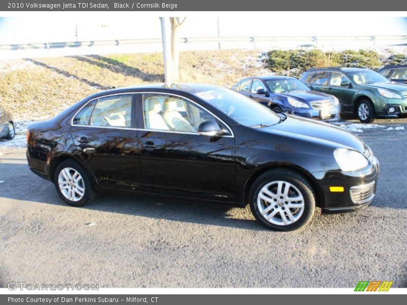 Black / Cornsilk Beige 2010 Volkswagen Jetta TDI Sedan