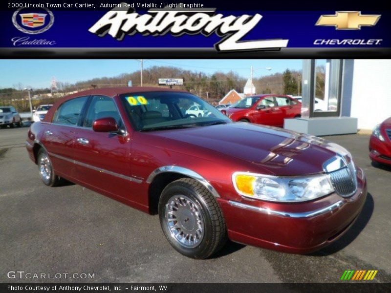 Autumn Red Metallic / Light Graphite 2000 Lincoln Town Car Cartier