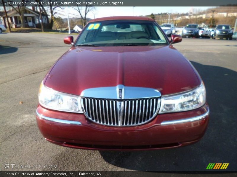 Autumn Red Metallic / Light Graphite 2000 Lincoln Town Car Cartier