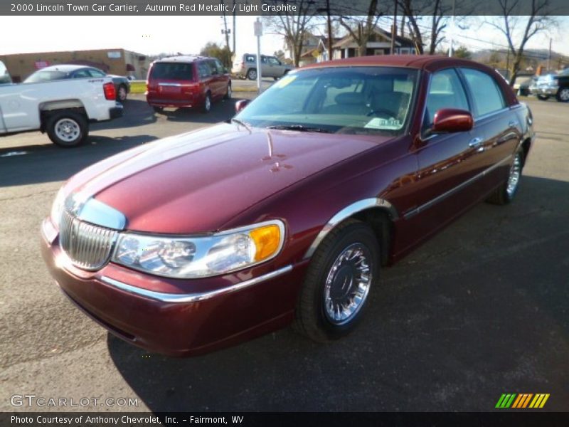 Autumn Red Metallic / Light Graphite 2000 Lincoln Town Car Cartier