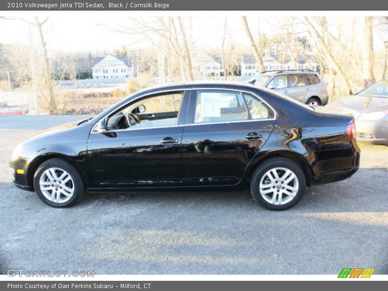 Black / Cornsilk Beige 2010 Volkswagen Jetta TDI Sedan