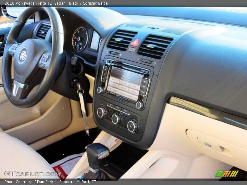 Black / Cornsilk Beige 2010 Volkswagen Jetta TDI Sedan