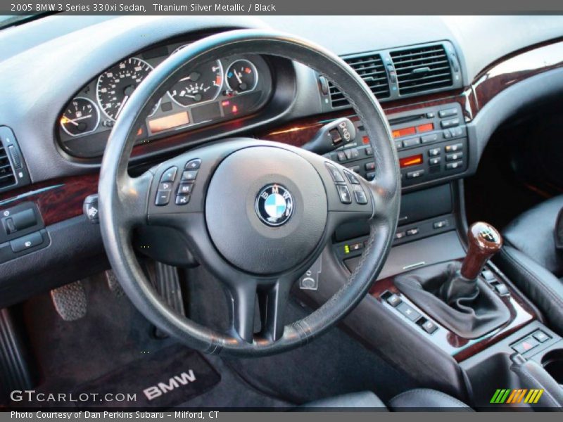 Titanium Silver Metallic / Black 2005 BMW 3 Series 330xi Sedan