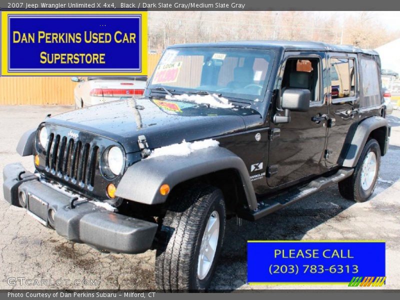 Black / Dark Slate Gray/Medium Slate Gray 2007 Jeep Wrangler Unlimited X 4x4