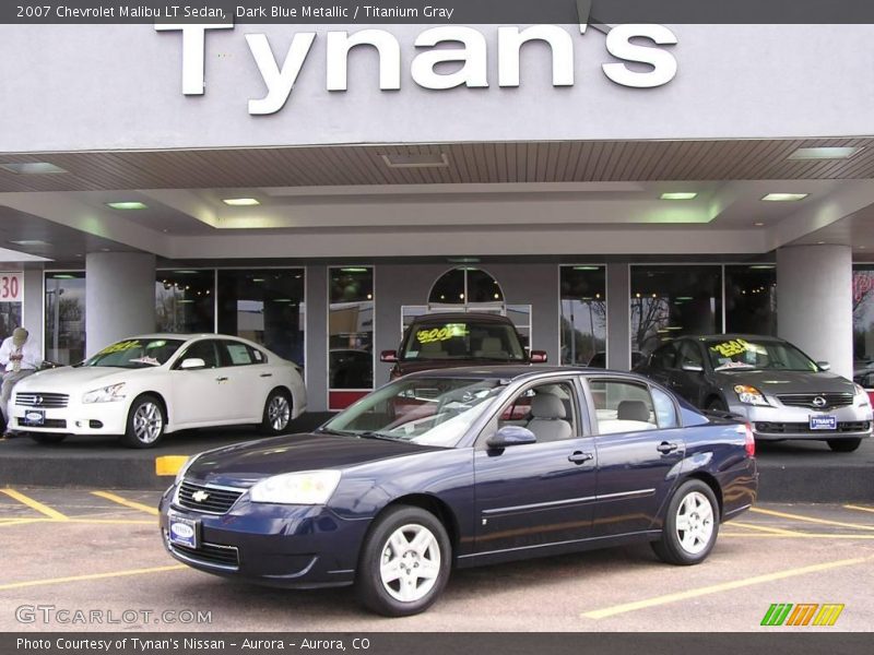Dark Blue Metallic / Titanium Gray 2007 Chevrolet Malibu LT Sedan