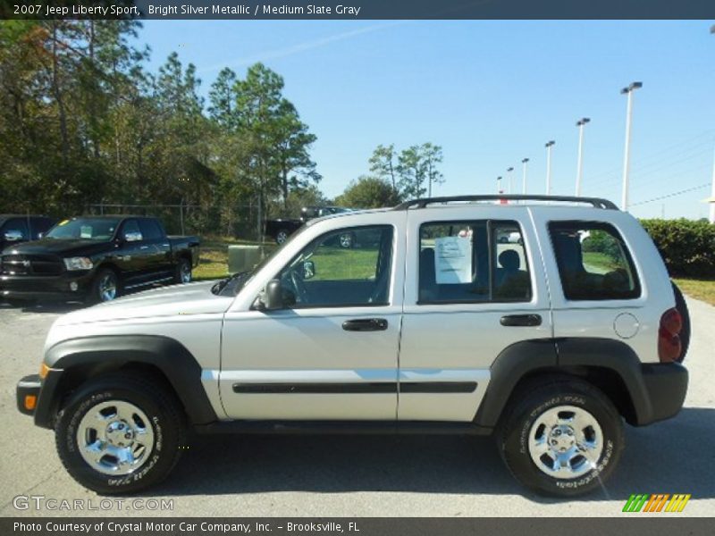 Bright Silver Metallic / Medium Slate Gray 2007 Jeep Liberty Sport