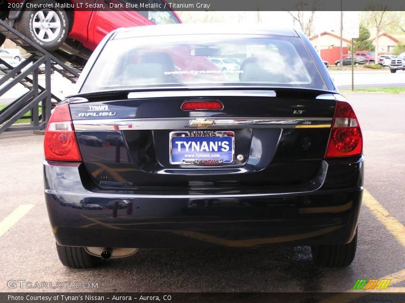 Dark Blue Metallic / Titanium Gray 2007 Chevrolet Malibu LT Sedan