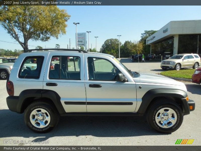 Bright Silver Metallic / Medium Slate Gray 2007 Jeep Liberty Sport