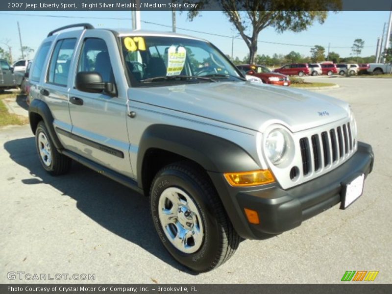 Bright Silver Metallic / Medium Slate Gray 2007 Jeep Liberty Sport