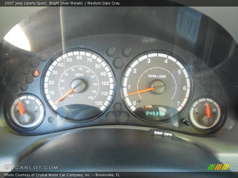 Bright Silver Metallic / Medium Slate Gray 2007 Jeep Liberty Sport