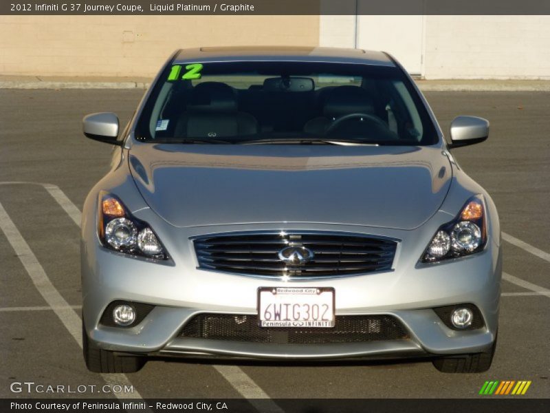 Liquid Platinum / Graphite 2012 Infiniti G 37 Journey Coupe