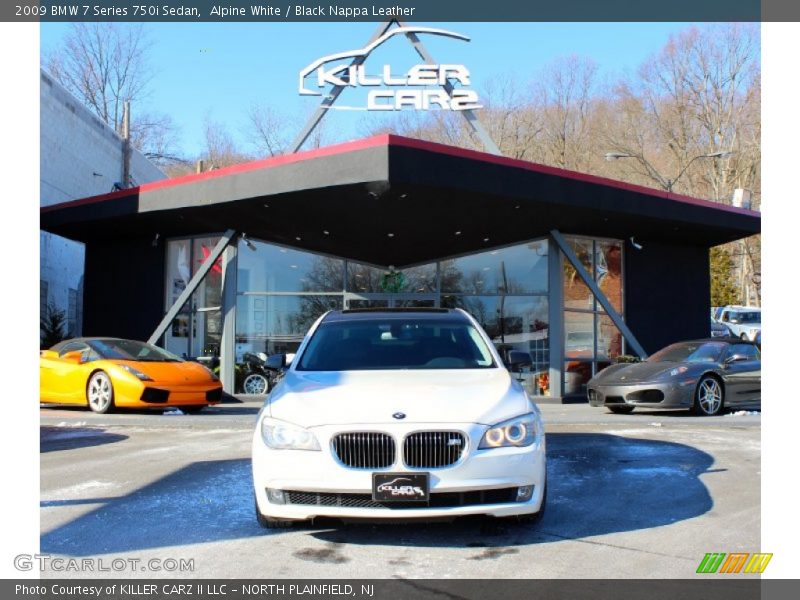 Alpine White / Black Nappa Leather 2009 BMW 7 Series 750i Sedan