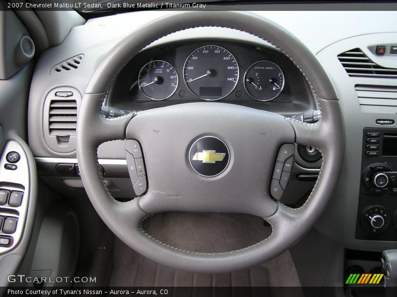 Dark Blue Metallic / Titanium Gray 2007 Chevrolet Malibu LT Sedan