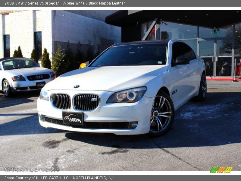 Alpine White / Black Nappa Leather 2009 BMW 7 Series 750i Sedan
