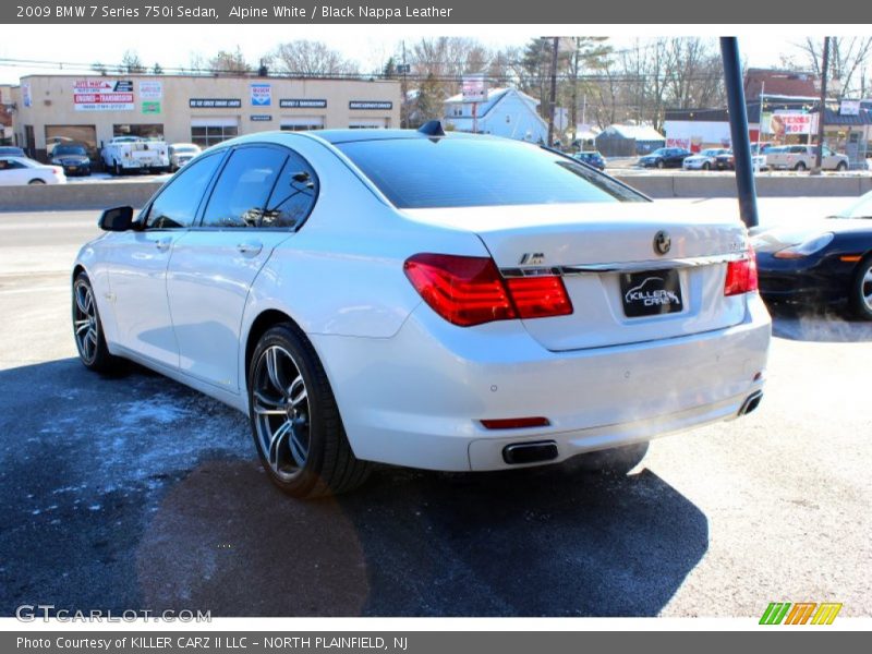 Alpine White / Black Nappa Leather 2009 BMW 7 Series 750i Sedan