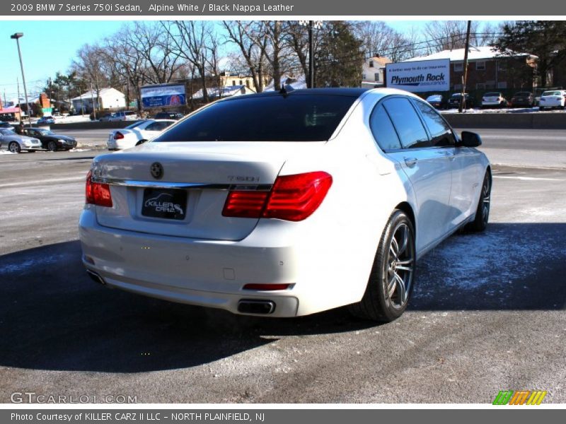 Alpine White / Black Nappa Leather 2009 BMW 7 Series 750i Sedan