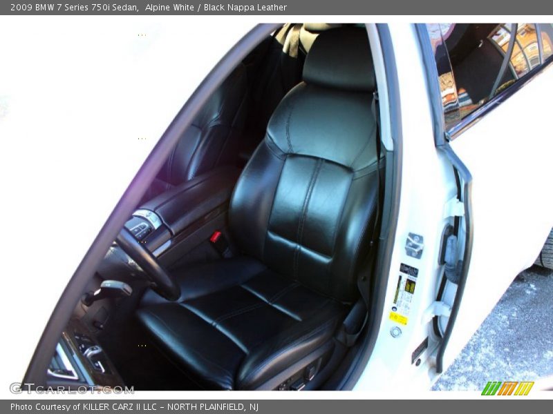 Alpine White / Black Nappa Leather 2009 BMW 7 Series 750i Sedan