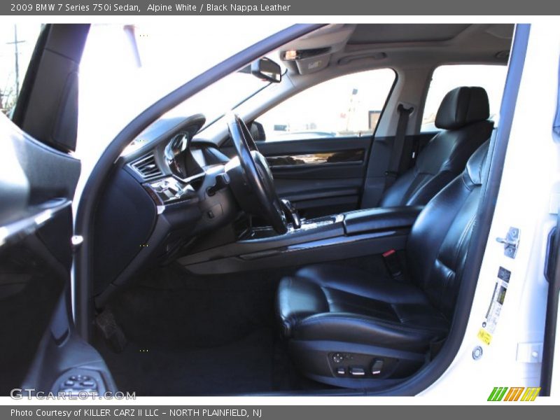 Alpine White / Black Nappa Leather 2009 BMW 7 Series 750i Sedan