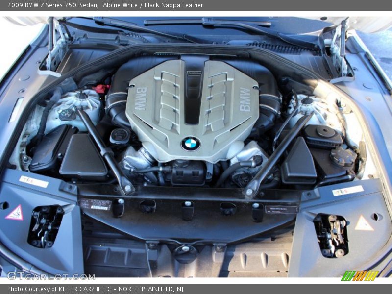 Alpine White / Black Nappa Leather 2009 BMW 7 Series 750i Sedan