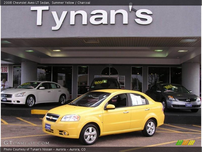 Summer Yellow / Charcoal 2008 Chevrolet Aveo LT Sedan