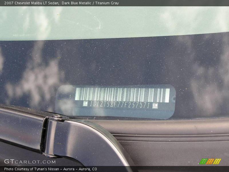 Dark Blue Metallic / Titanium Gray 2007 Chevrolet Malibu LT Sedan