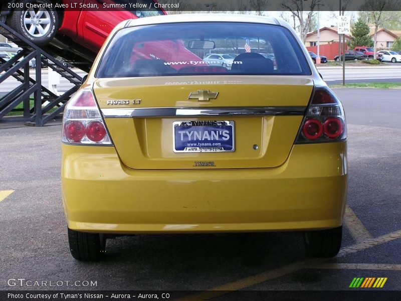 Summer Yellow / Charcoal 2008 Chevrolet Aveo LT Sedan
