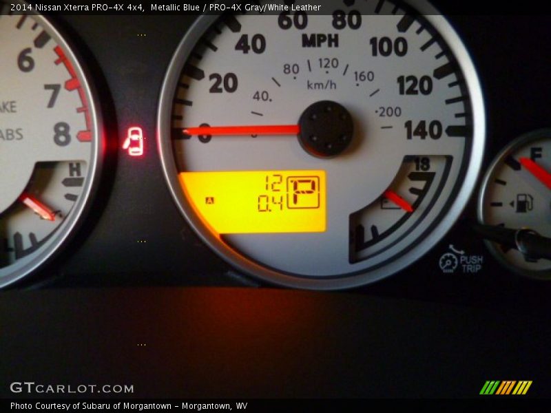 Metallic Blue / PRO-4X Gray/White Leather 2014 Nissan Xterra PRO-4X 4x4