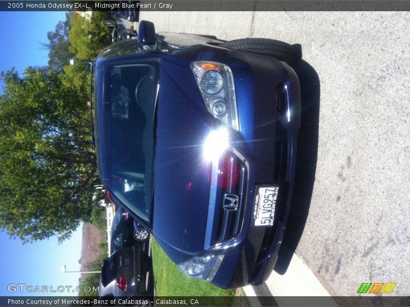 Midnight Blue Pearl / Gray 2005 Honda Odyssey EX-L