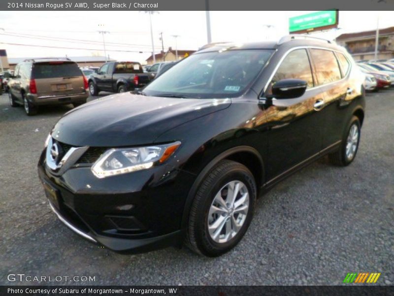 Super Black / Charcoal 2014 Nissan Rogue SV AWD