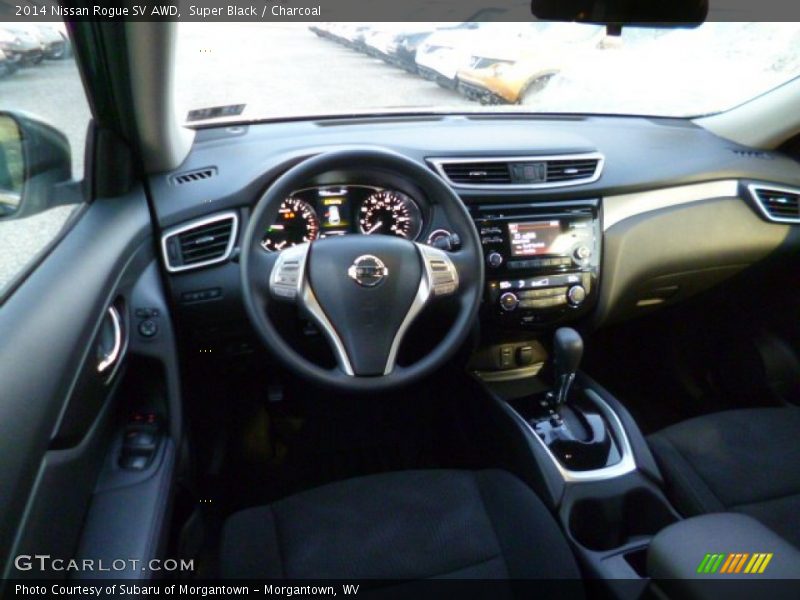 Super Black / Charcoal 2014 Nissan Rogue SV AWD