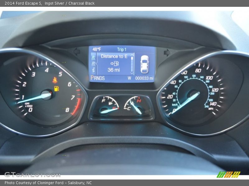 Ingot Silver / Charcoal Black 2014 Ford Escape S