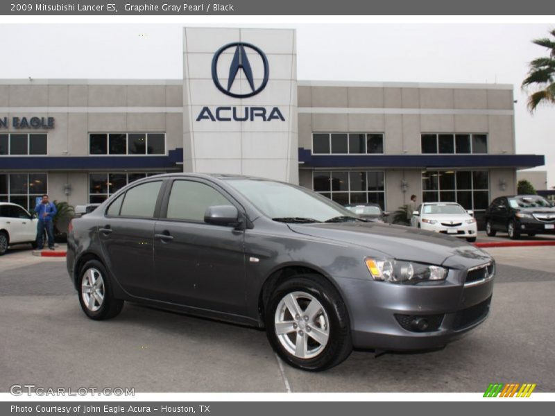 Graphite Gray Pearl / Black 2009 Mitsubishi Lancer ES