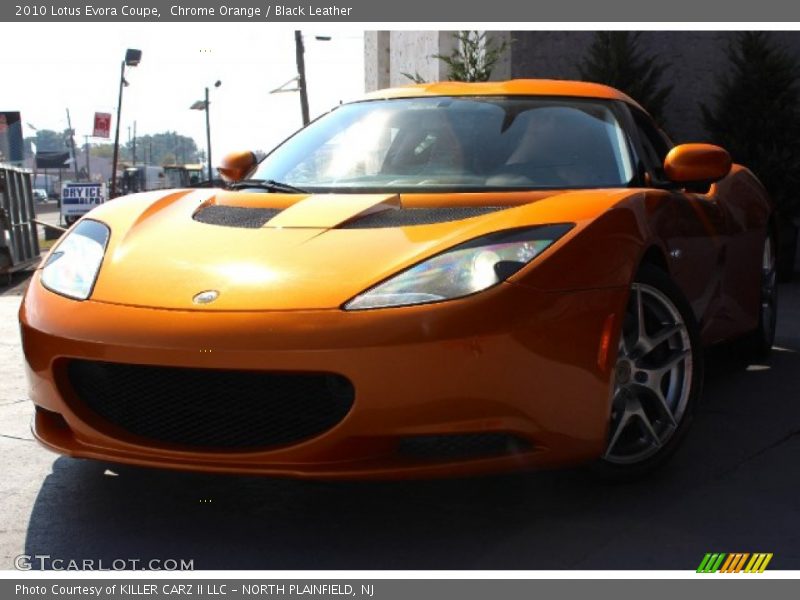 Chrome Orange / Black Leather 2010 Lotus Evora Coupe