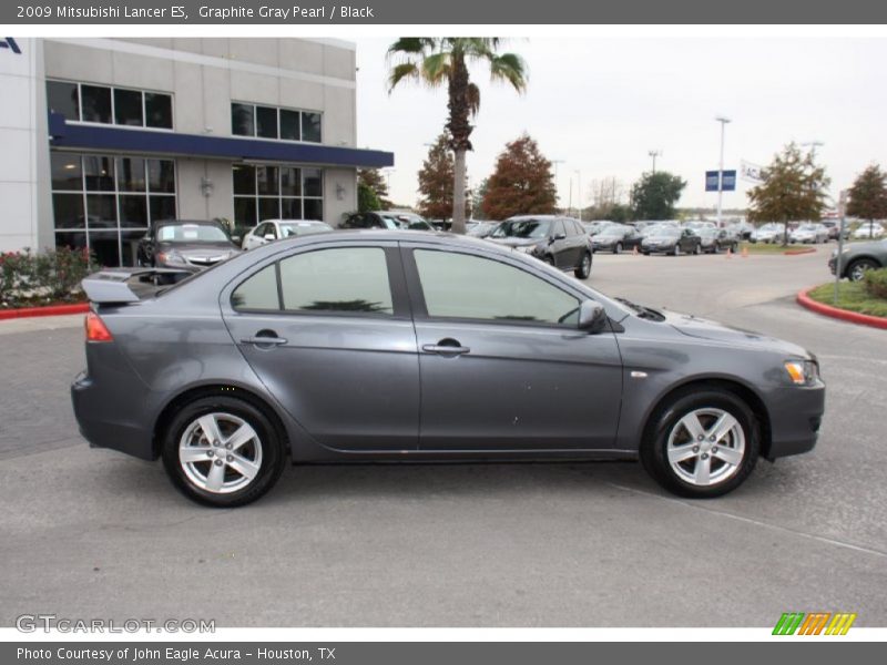 Graphite Gray Pearl / Black 2009 Mitsubishi Lancer ES
