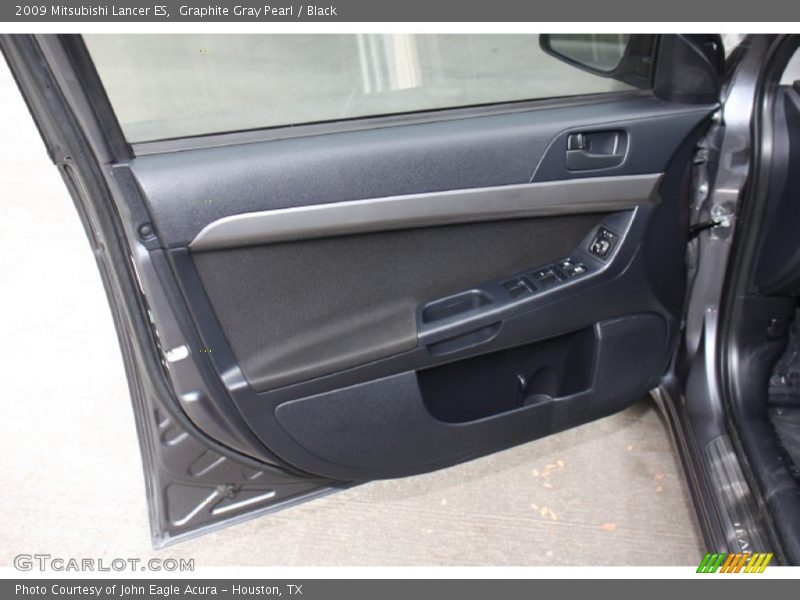 Graphite Gray Pearl / Black 2009 Mitsubishi Lancer ES