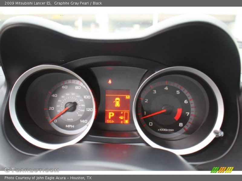 Graphite Gray Pearl / Black 2009 Mitsubishi Lancer ES