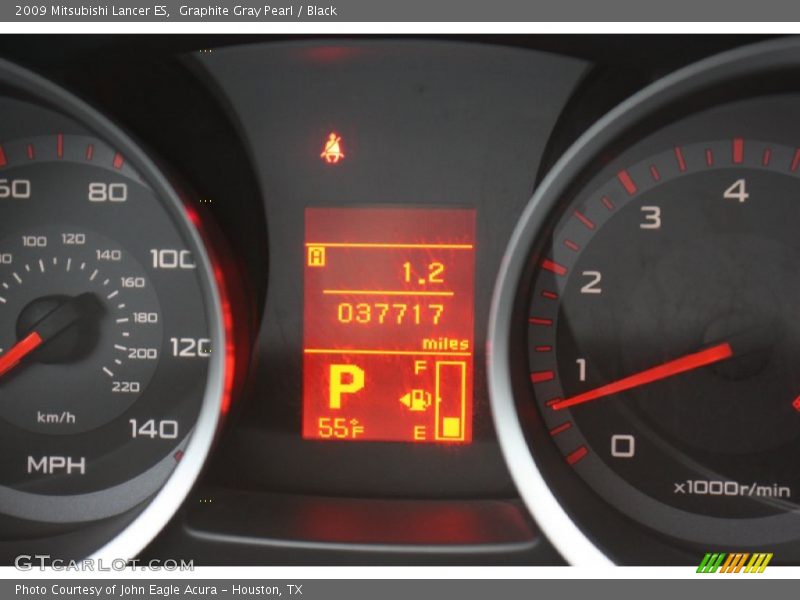 Graphite Gray Pearl / Black 2009 Mitsubishi Lancer ES