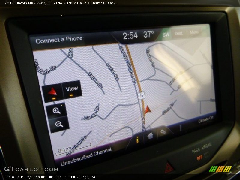 Tuxedo Black Metallic / Charcoal Black 2012 Lincoln MKX AWD