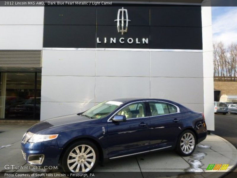 Dark Blue Pearl Metallic / Light Camel 2012 Lincoln MKS AWD