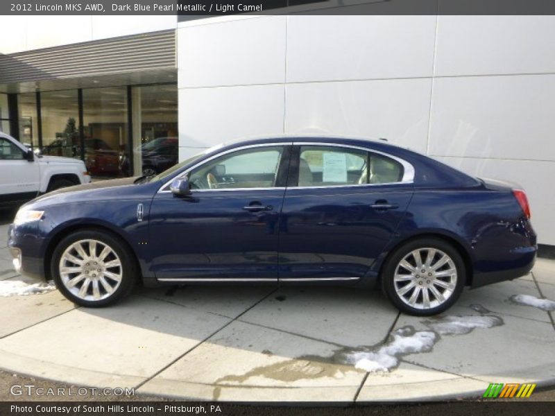 Dark Blue Pearl Metallic / Light Camel 2012 Lincoln MKS AWD