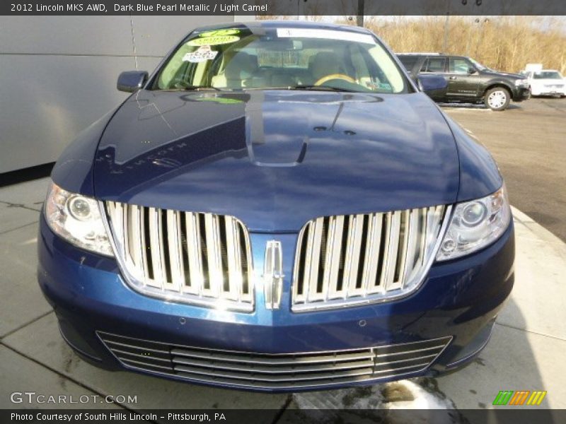 Dark Blue Pearl Metallic / Light Camel 2012 Lincoln MKS AWD