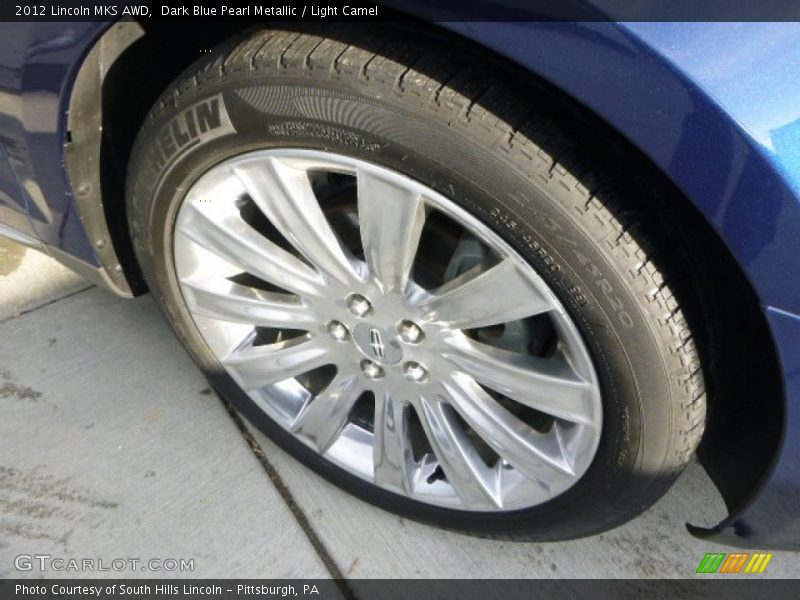 Dark Blue Pearl Metallic / Light Camel 2012 Lincoln MKS AWD