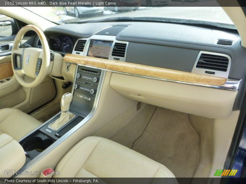 Dark Blue Pearl Metallic / Light Camel 2012 Lincoln MKS AWD