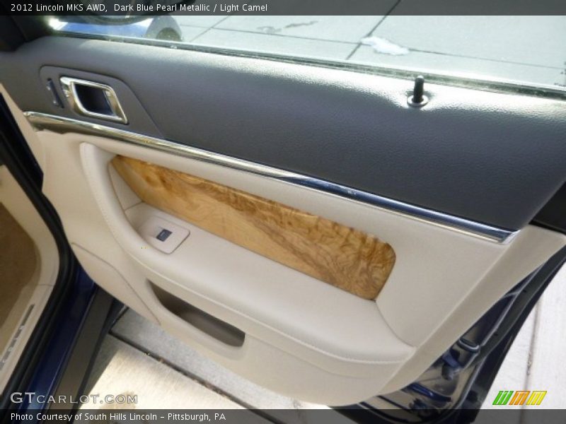 Dark Blue Pearl Metallic / Light Camel 2012 Lincoln MKS AWD