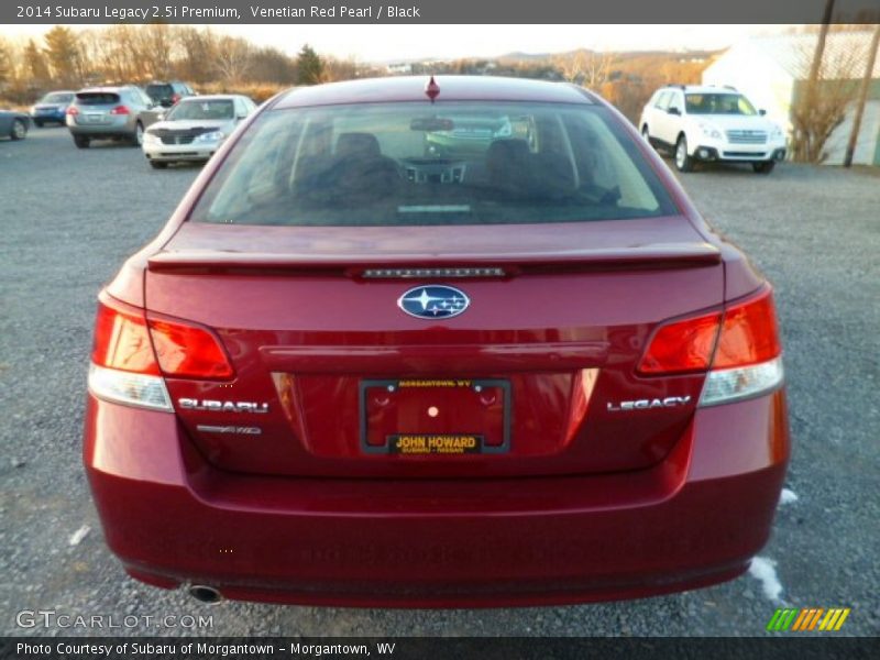 Venetian Red Pearl / Black 2014 Subaru Legacy 2.5i Premium
