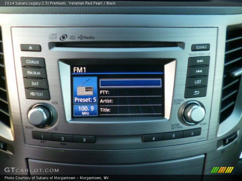 Venetian Red Pearl / Black 2014 Subaru Legacy 2.5i Premium